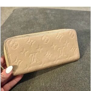 LV tan wallet